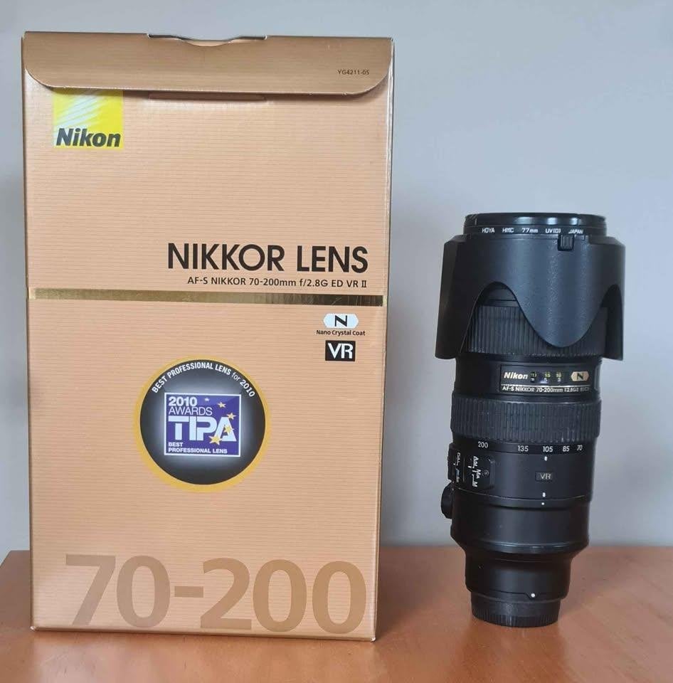 Objectif Nikon AF-S NIKKOR 70-200mm f/2.8G ED VRII, TV, Hi-fi & Vidéo, Enlèvement, Utilisé, Filtre inclus, Monture Nikon F