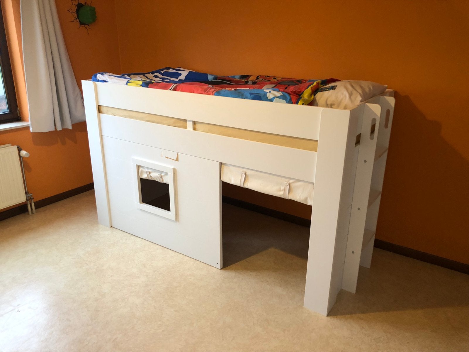 Leuke witte halfhoogslaper te koop!, Kinderen en Baby's, Ophalen, Gebruikt, Halfhoogslaper