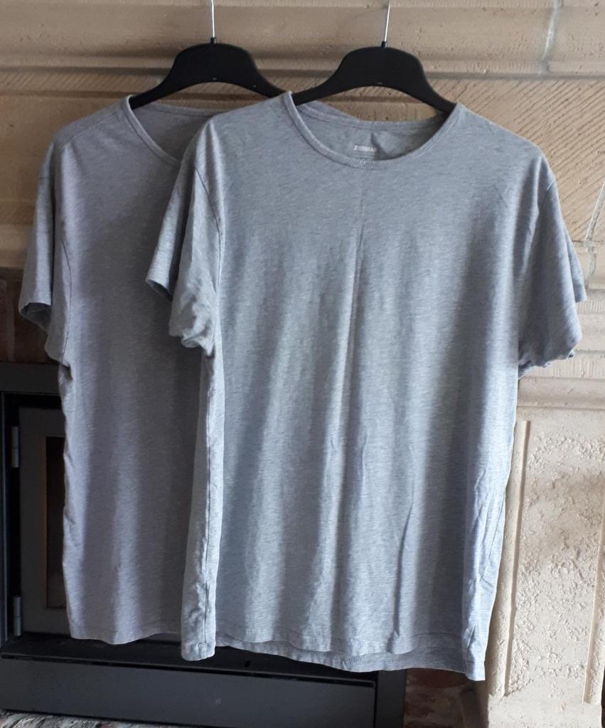 2 t-shirts pour hommes KM-zeeman Original Basics-XL/XXL-gris, Gris, Taille 56/58 (XL), Porté, Envoi