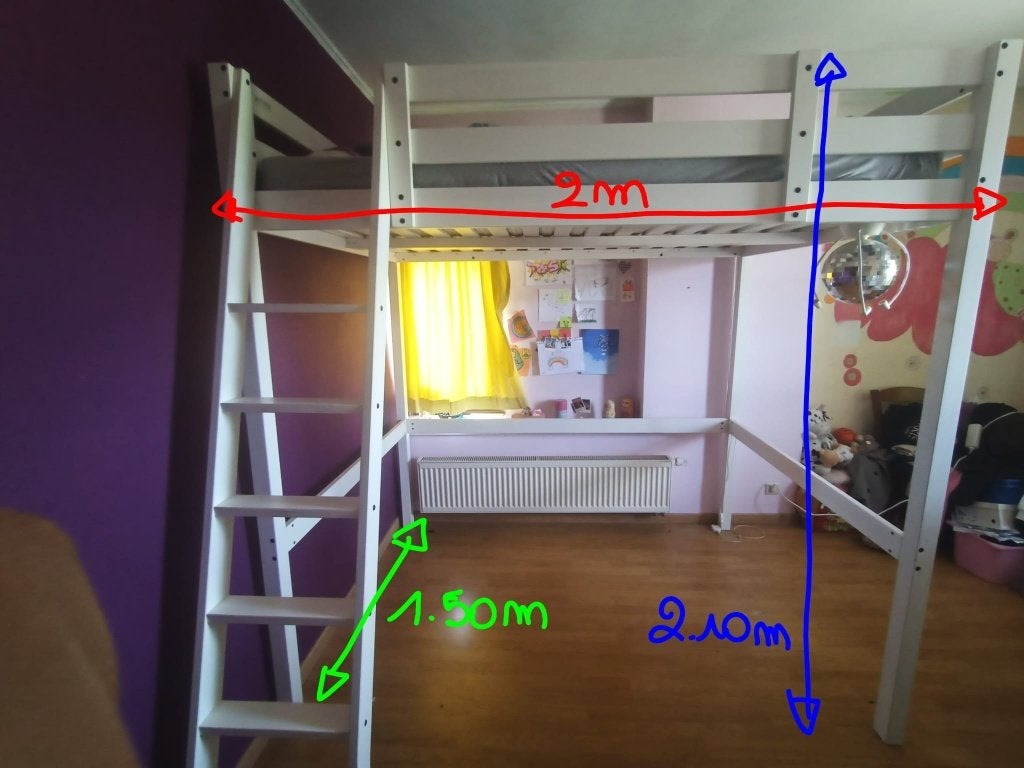 Lit mezzanine, Enlèvement, Utilisé, Lit mezzanine