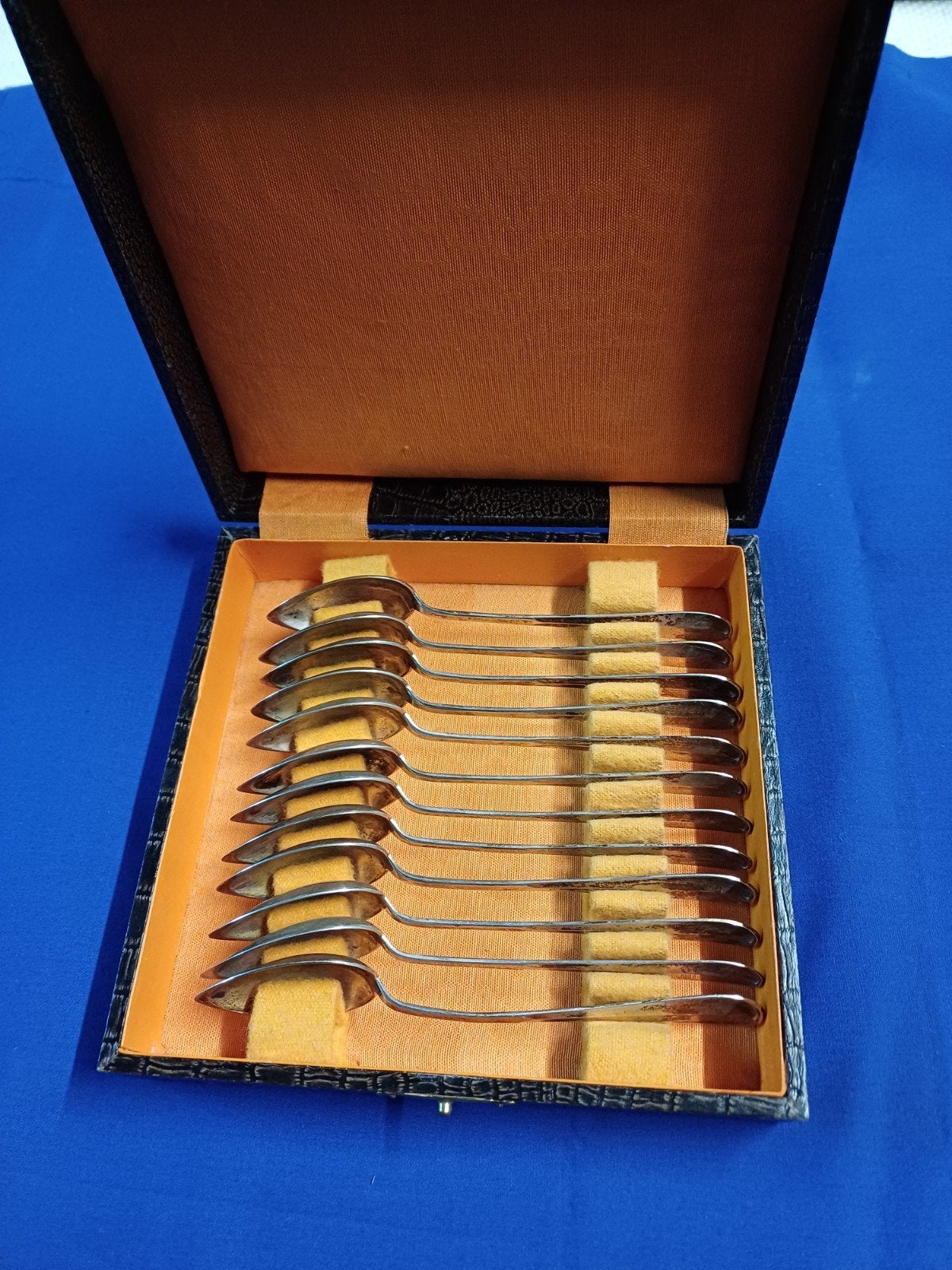 Set van 12 antieke zilveren koffielepels, Antiek en Kunst, Verzenden