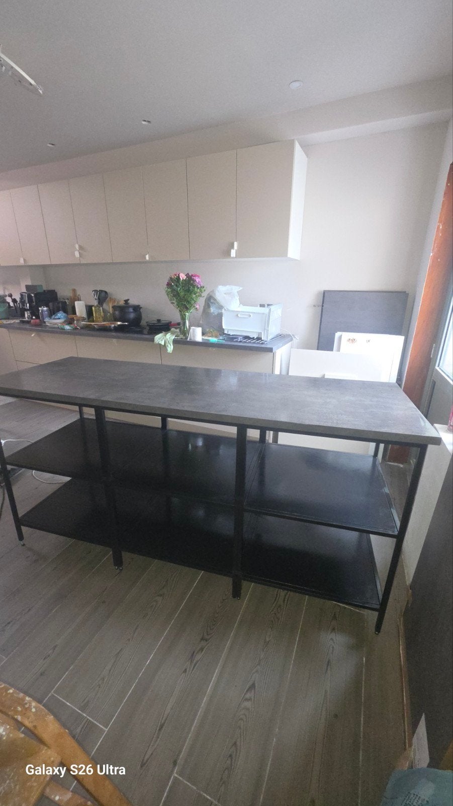 Évier de cuisine et Ikea. Plan de travail noir avec aspect b, Maison & Meubles, Moins de 100 cm, Enlèvement, Utilisé, 50 à 100 cm