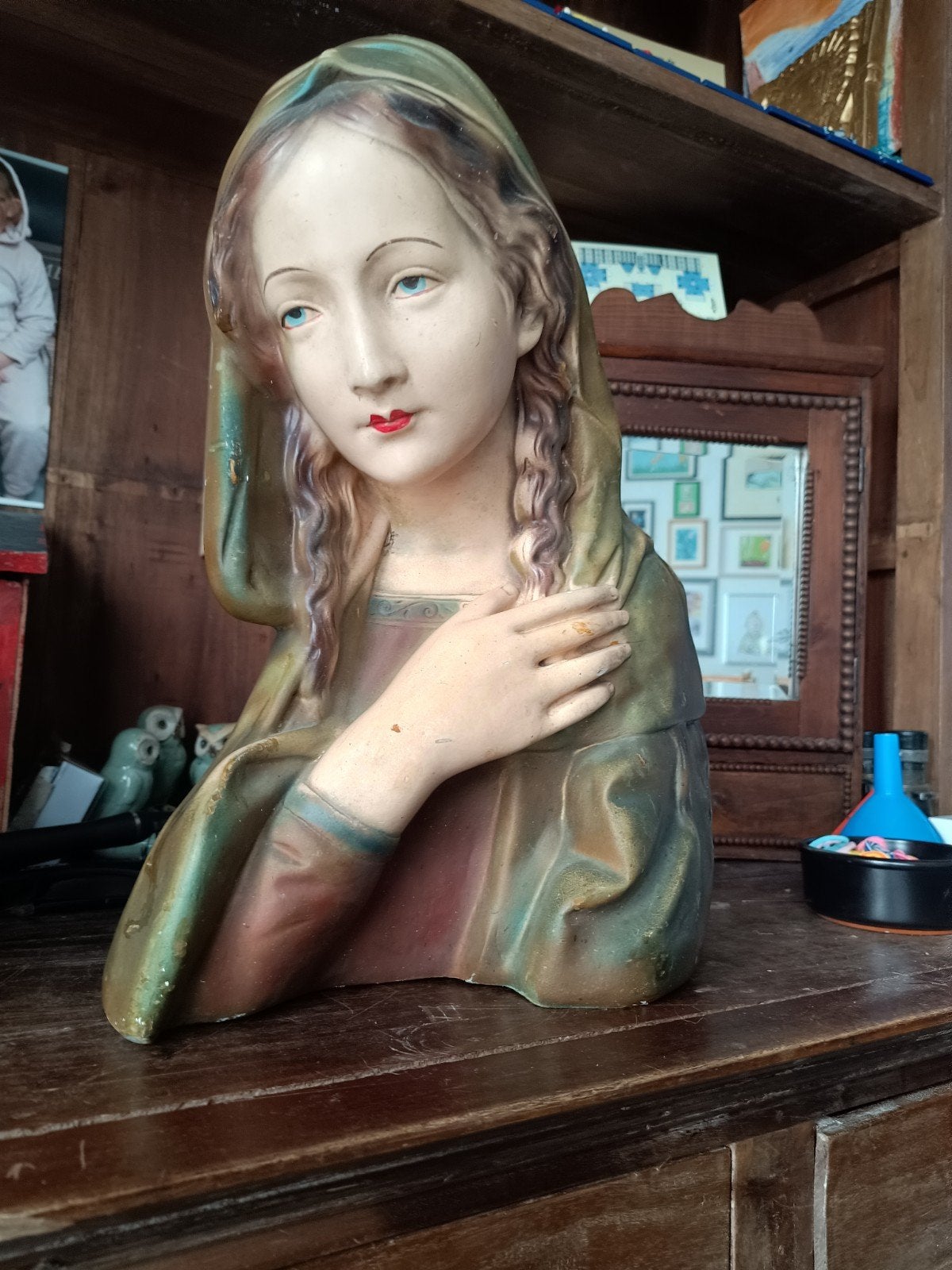 maria beeld, Antiek en Kunst, Antiek | Religieuze voorwerpen, Ophalen of Verzenden