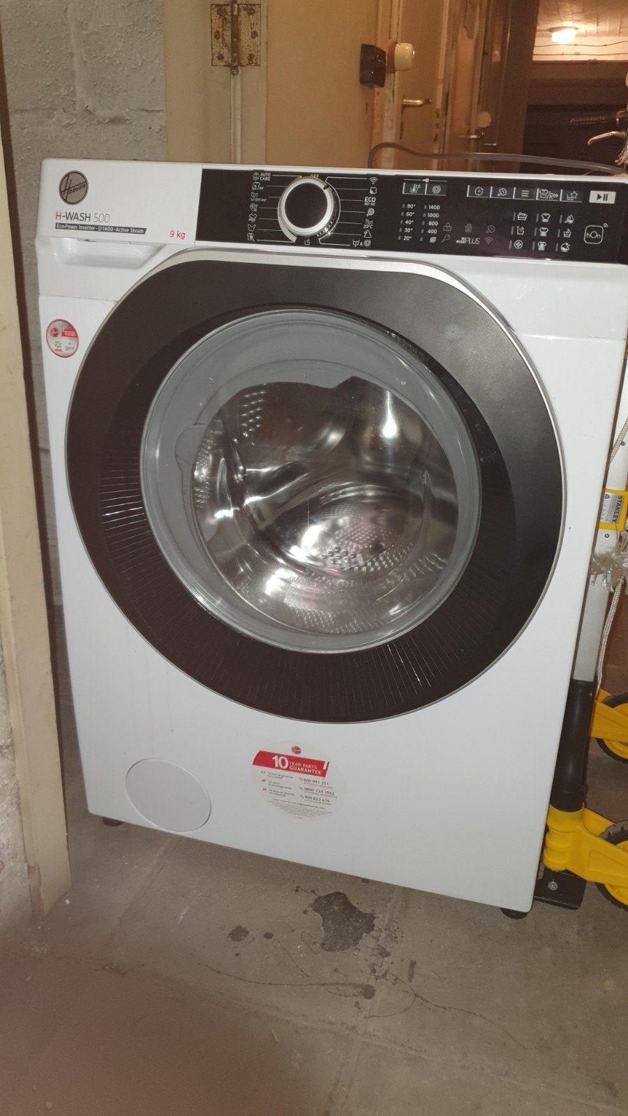 Hoover 9kg met garantee - perfect, Elektronische apparatuur, Wasmachines, Ophalen, 1200 tot 1600 toeren, 8 tot 10 kg, Zo goed als nieuw