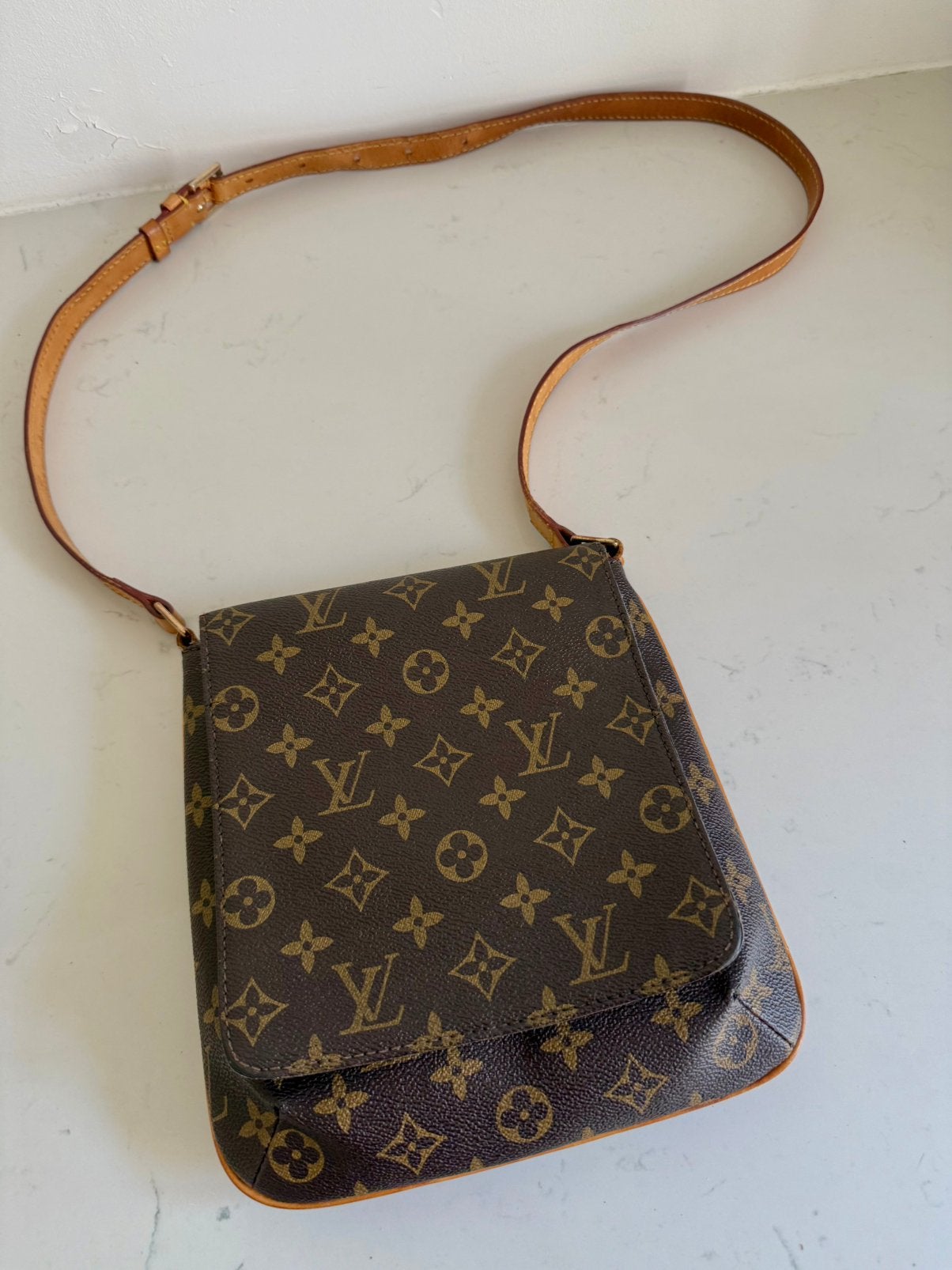 Sac à bandoulière Louis Vuitton Musette Salsa (2008), Enlèvement, Utilisé, Cuir