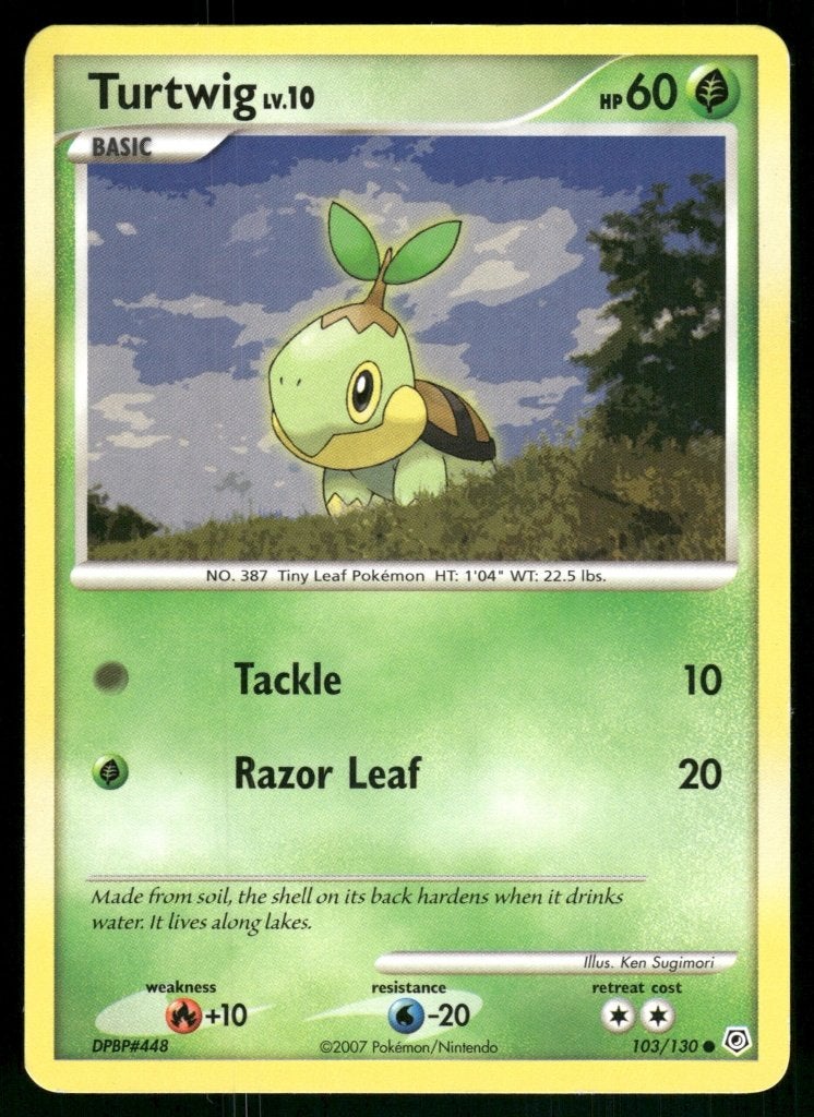 Turtwig 103/130 - Diamond &amp; Pearl (EX), Envoi, Utilisé