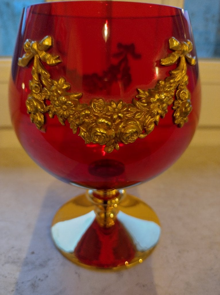 Beker Ludwig Moser Karlsbad glas 19e eeuw, Ophalen of Verzenden