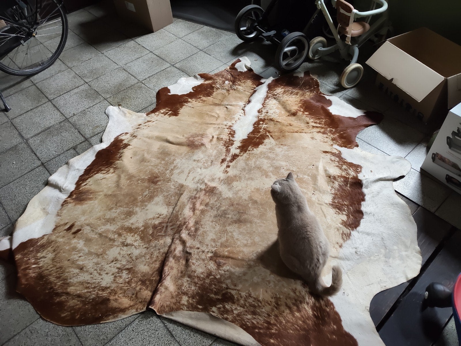 koeienvel mat, Huis en Inrichting, Stoffering | Tapijten en Vloerkleden, Ophalen