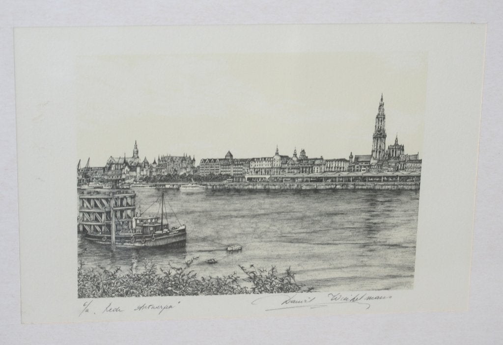 Daniel Winkelmans - Ets Gesigneerd, Antiek en Kunst, Kunst | Etsen en Gravures, Ophalen of Verzenden, Ets, Gesigneerd