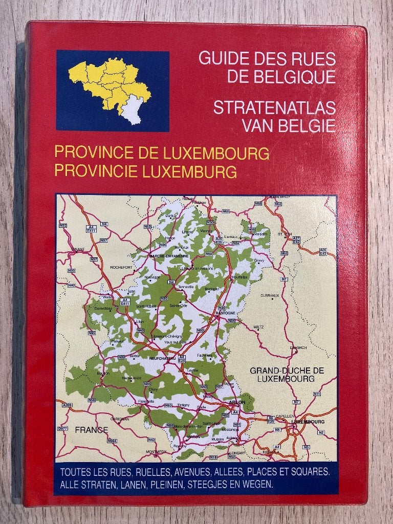 STRATENATLAS VAN BELGIË PROVINCIE LUXEMBURG, Boeken, Atlassen en Landkaarten, Ophalen of Verzenden, Standaard uitgeverij, 1800 tot 2000