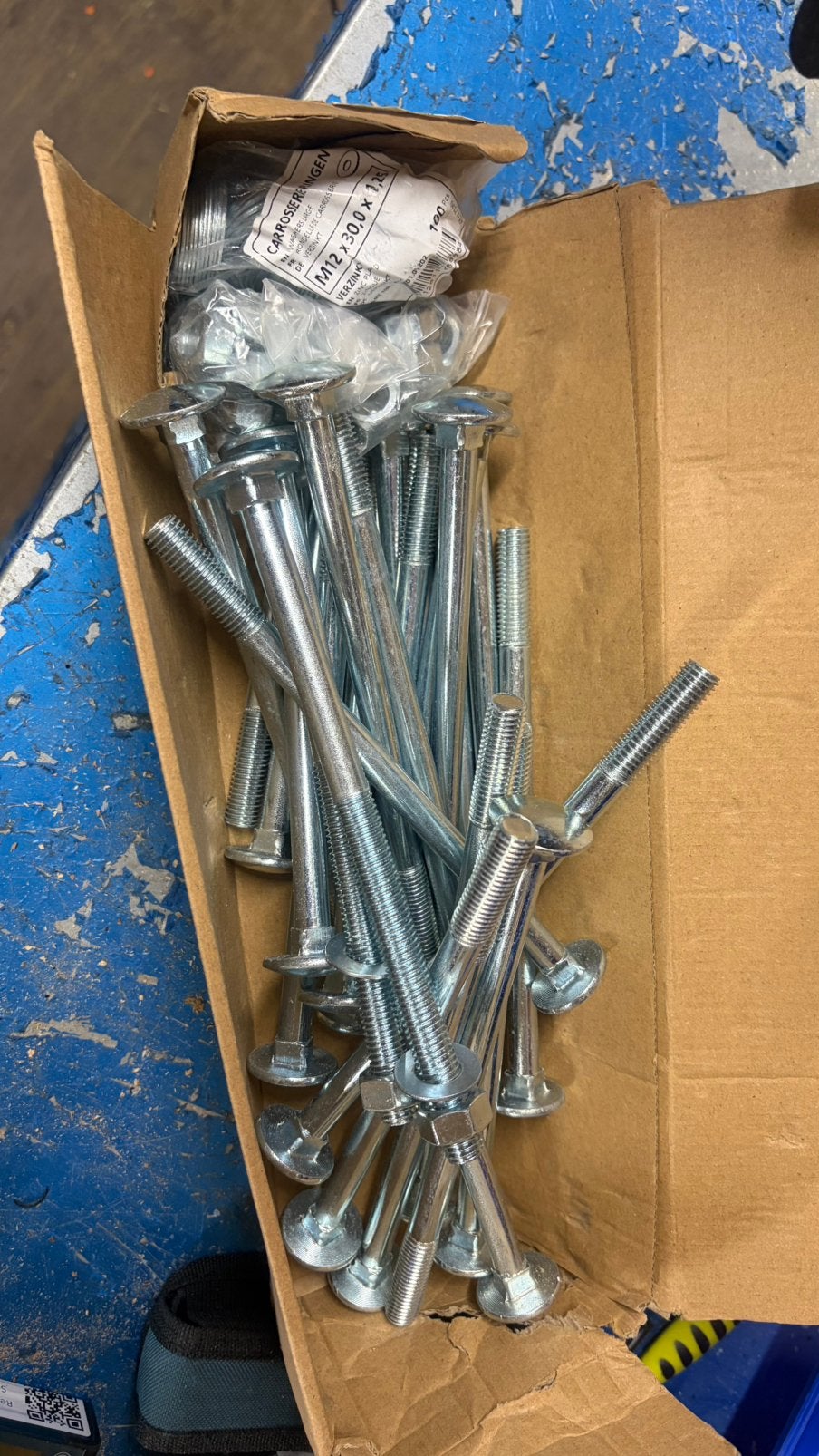 Slotbout M12x200  + moer & rondel, Doe-het-zelf en Bouw, Ophalen of Verzenden, Nieuw, 100 tot 250 mm, Bouten of Moeren