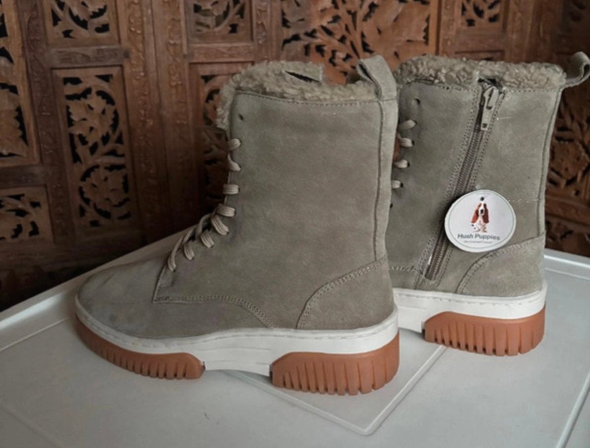 Bottes en daim Hush Puppies, pointure 37, Enlèvement, Comme neuf, Beige