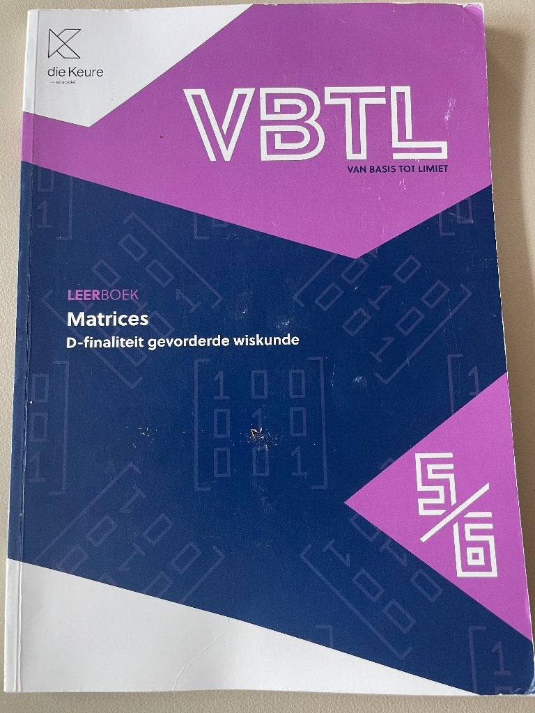 VBTL leerboek matrices, Enlèvement ou Envoi, Die keure, Comme neuf, Secondaire