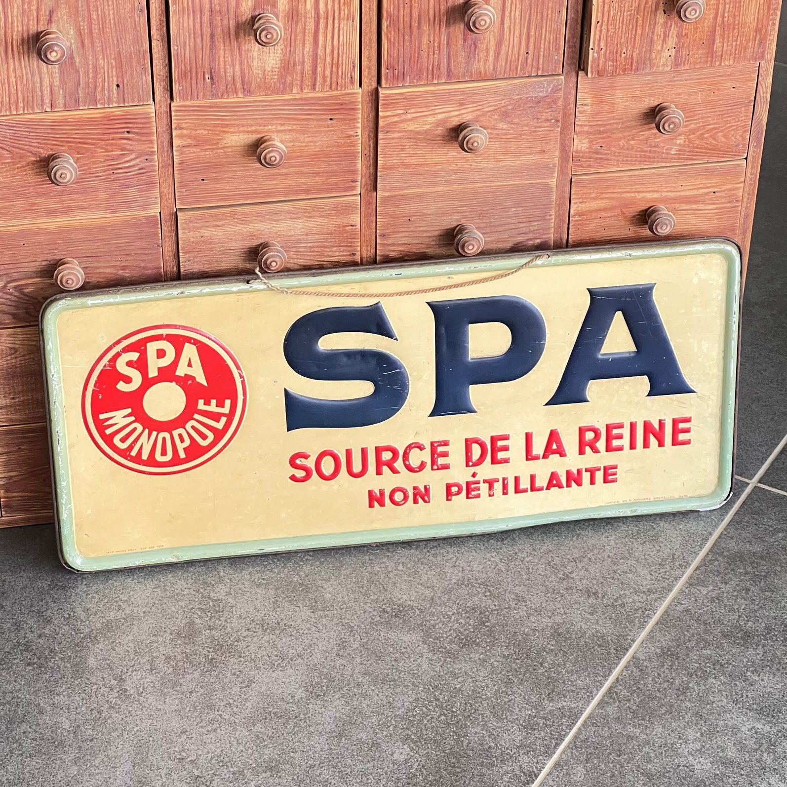 Tôle lithographiée Spa de 1936, Enlèvement ou Envoi, Utilisé