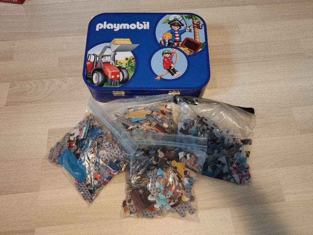 Playmobil puzzel box, Ophalen, Meer dan 50 stukjes, Zo goed als nieuw, 4 tot 6 jaar