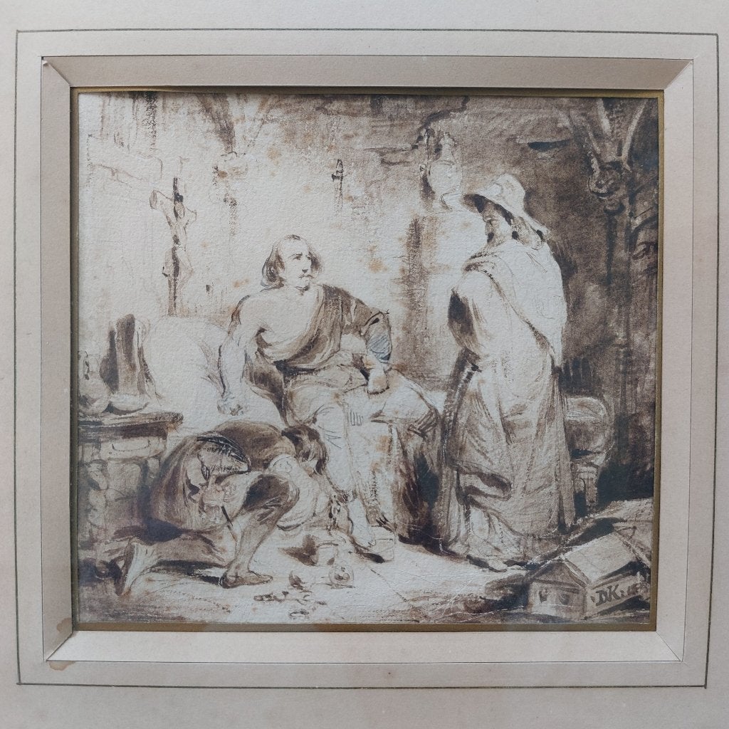Nicaise DE KEYSER Zandvliet 1813 Antwerpen 1887 Tekening, Antiquités & Art, Enlèvement ou Envoi, Dessin, Fait main