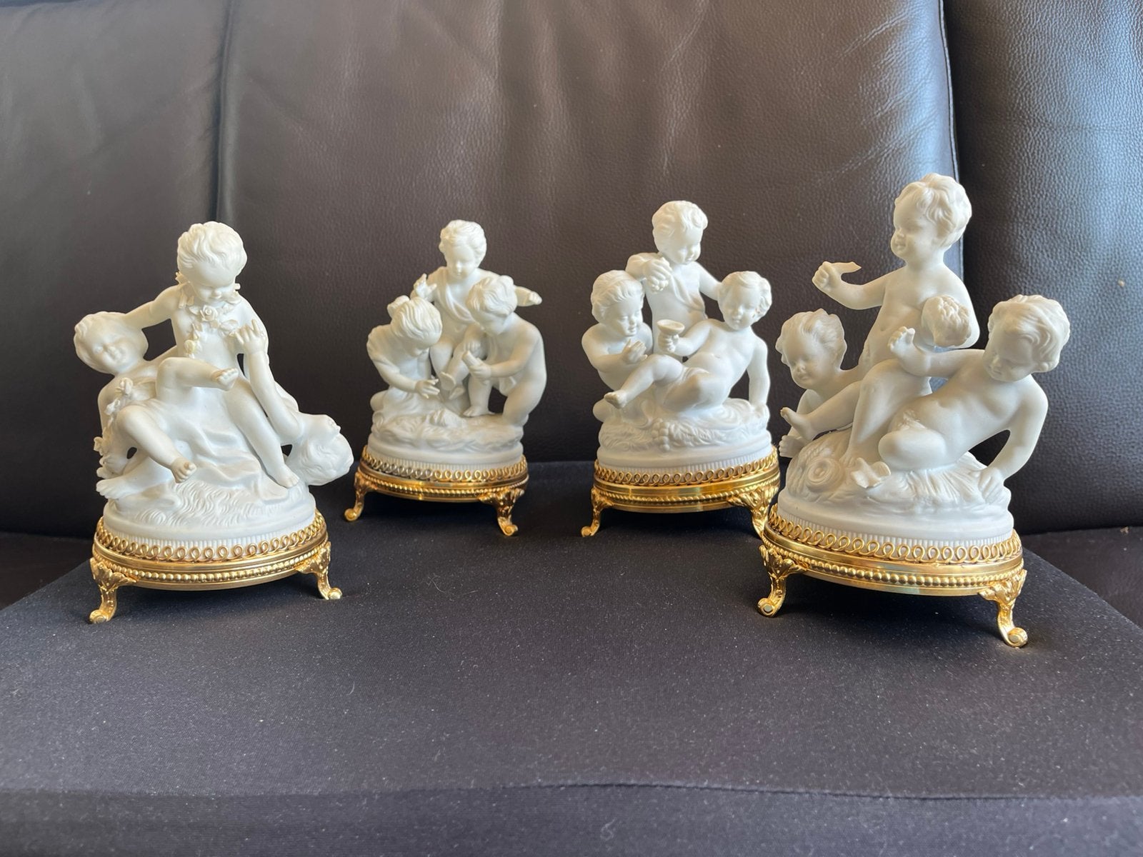 Zeldzame set Unterweißbach Vier Seizoenen putti – bisque, Antiek en Kunst, Ophalen of Verzenden