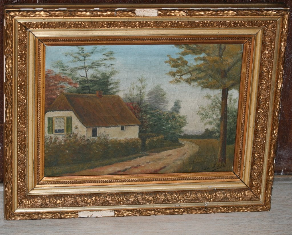 Fred Lebot Schilderij Olie op doek, Gesigneerd, Doek, Ophalen of Verzenden, Gesigneerd, Olieverf