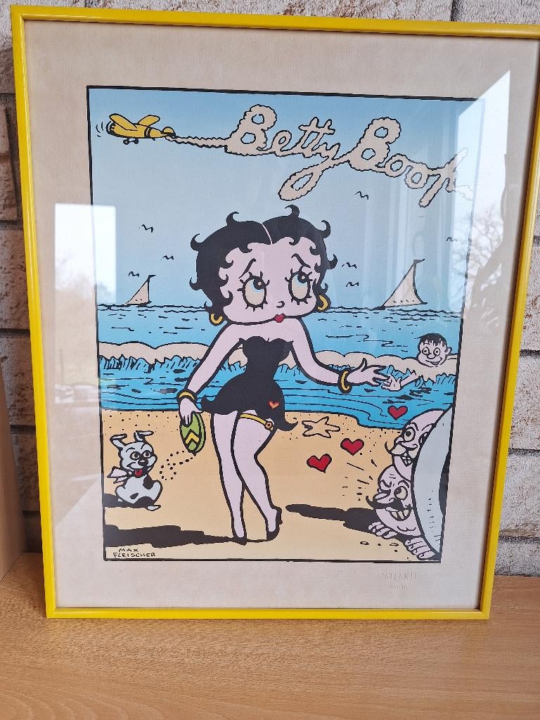 Betty boop sérigraphie "L'atlande" signé Max Fleischer, Collections, Enlèvement ou Envoi, Neuf, Humain