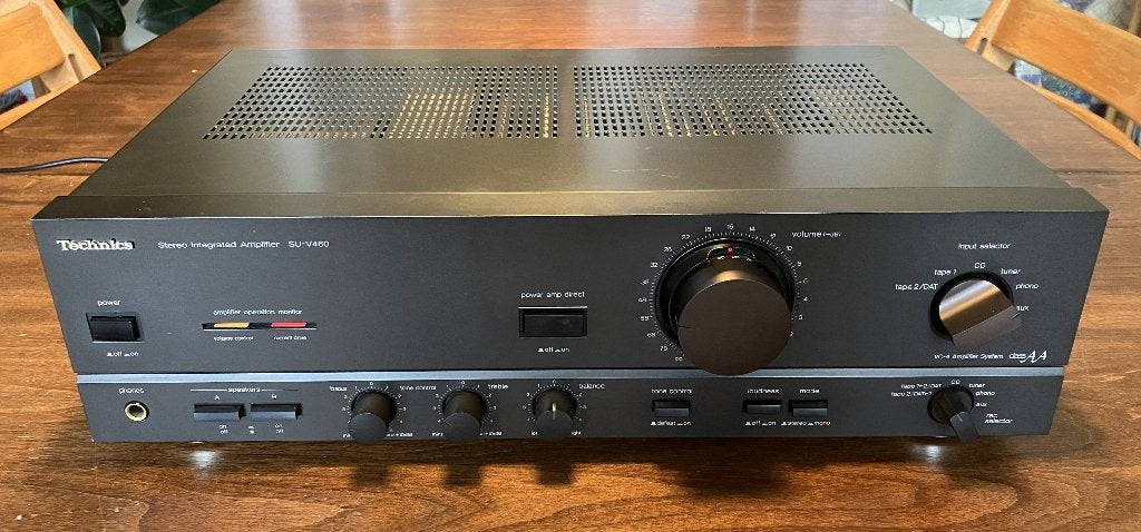 Technics SU-V460 versterker (zwart), Audio, Tv en Foto, Versterkers en Ontvangers, Gebruikt, 120 watt of meer, Stereo, Ophalen