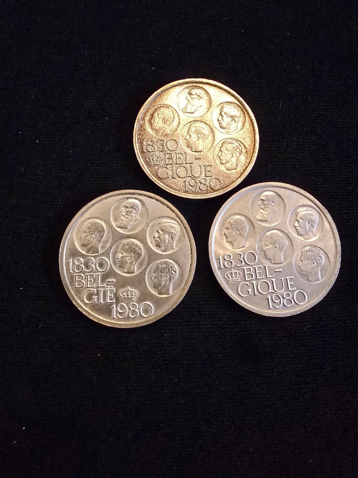 Lot 3 munten van 500 Belgische frank, zilver, 150 jaar, fr e, Ophalen of Verzenden, Zilver, Zilver