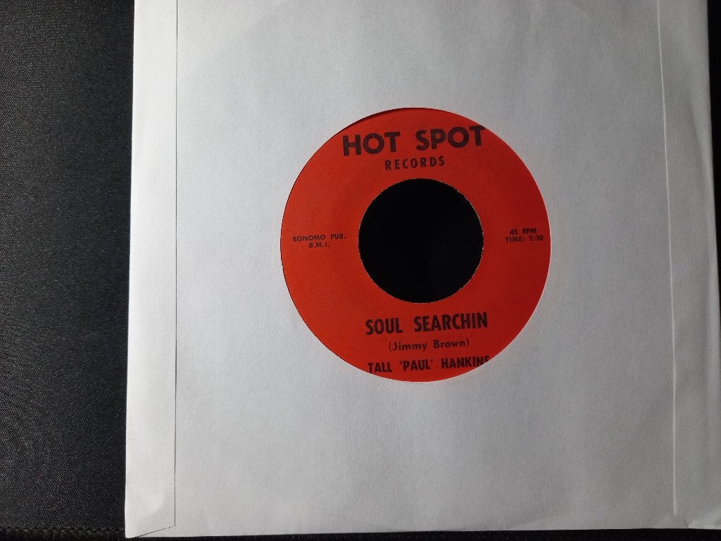 Tall 'Paul' Hankins – Soul Searchin " Popcorn soul jazz", CD & DVD, Vinyles Singles, 7 inch, Comme neuf, Housse de protection extérieure