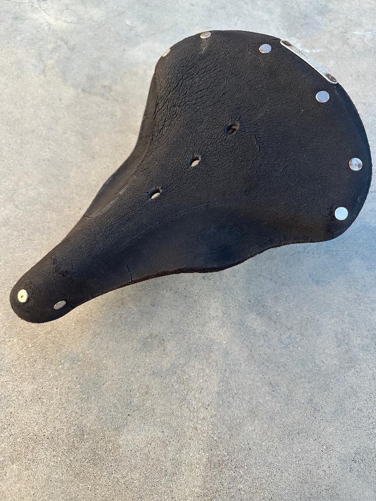 Brooks vintage fietszadel, Gebruikt, Leer, Ophalen of Verzenden, Brooks