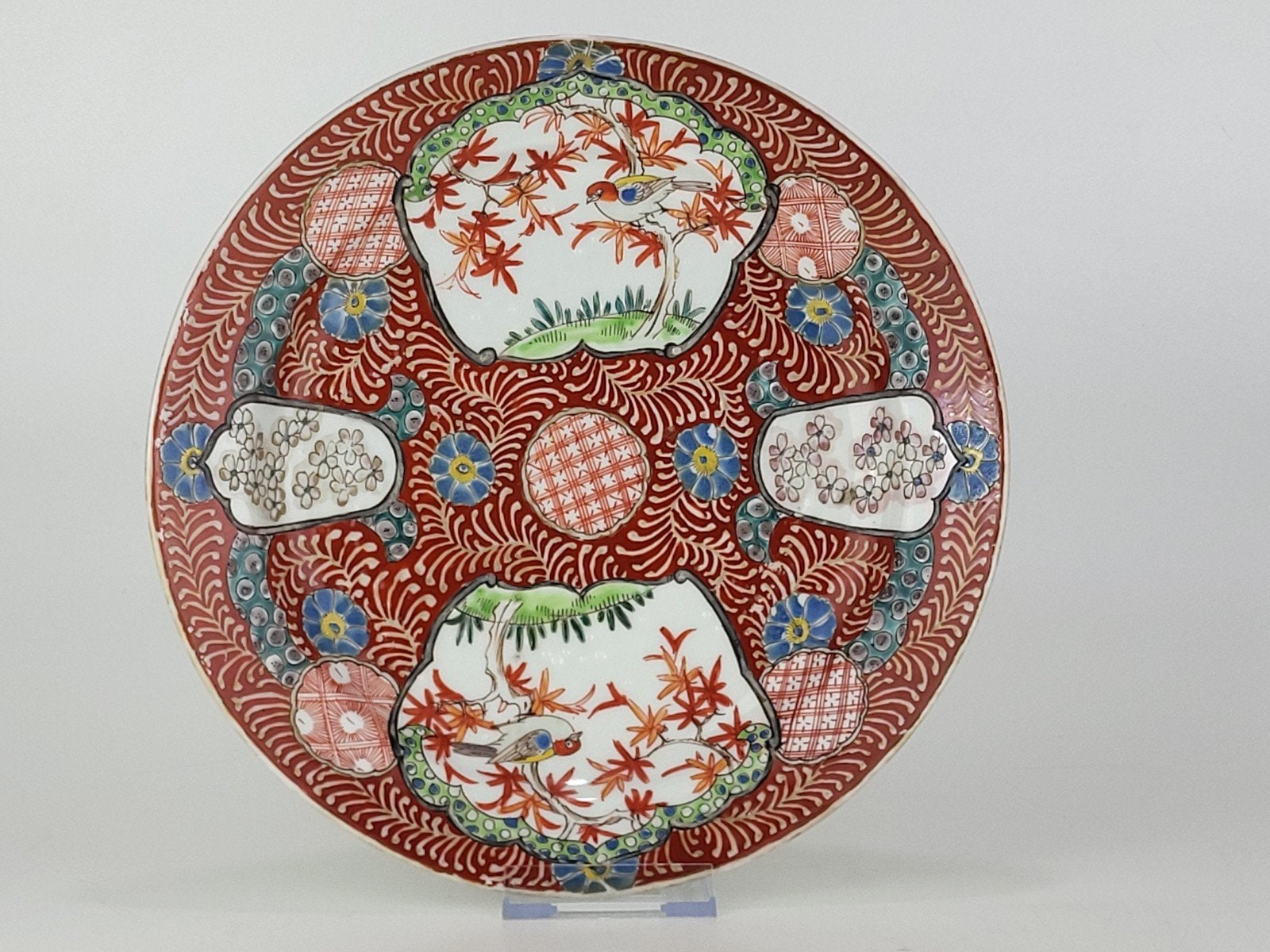 Japanse Arita Imari-schotel – Zōshuntei Sanpo – ca. 1850, Blauw, Japan, Ophalen of Verzenden, Geschilderd