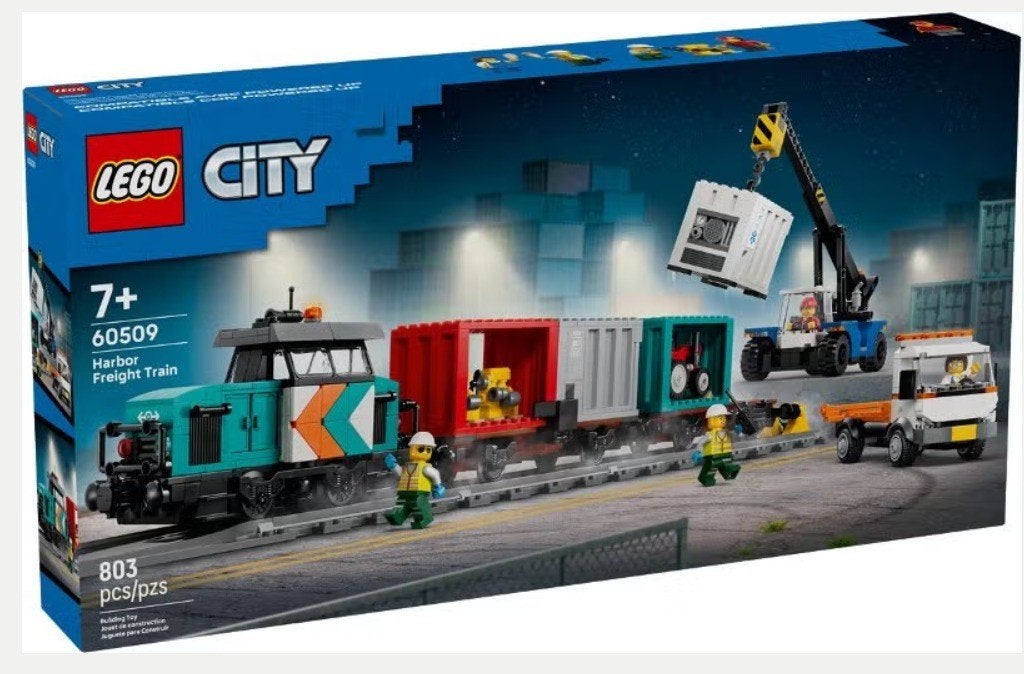 Lego City 60509 - Containertrein met kraan en vrachtwagen, Kinderen en Baby's, Speelgoed | Duplo en Lego, City, Lego, Nieuw, Ophalen of Verzenden