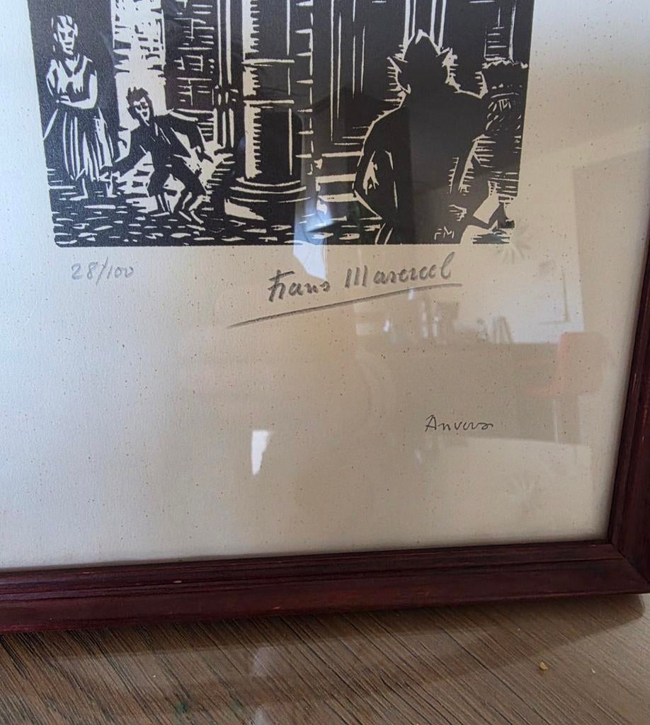 Frans Masereel gesigneerd beperkte oplage 28/100!, Antiek en Kunst, Ophalen of Verzenden, Gesigneerd