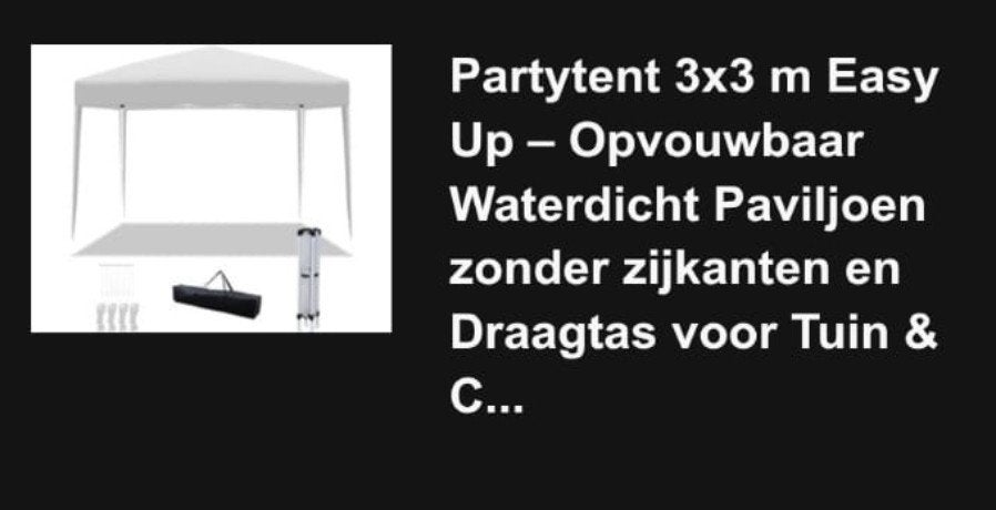 tent nieuw te koop, Ophalen, Nieuw