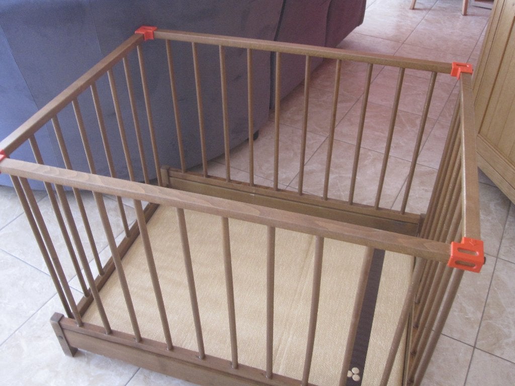 Houten babypark / kinderpark - babybox / kinderbox, Kinderen en Baby's, Babyparken, Ophalen, Zo goed als nieuw, Rechthoekig
