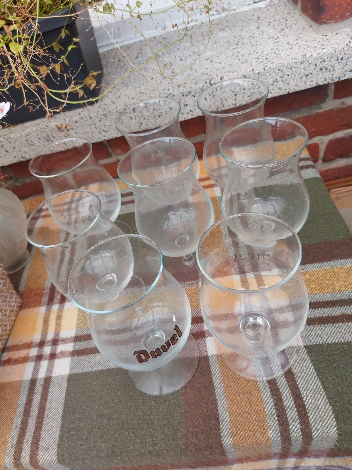 8 bierglazen waaronder 4 duvel en 4 blanco, Verzamelen, Ophalen of Verzenden