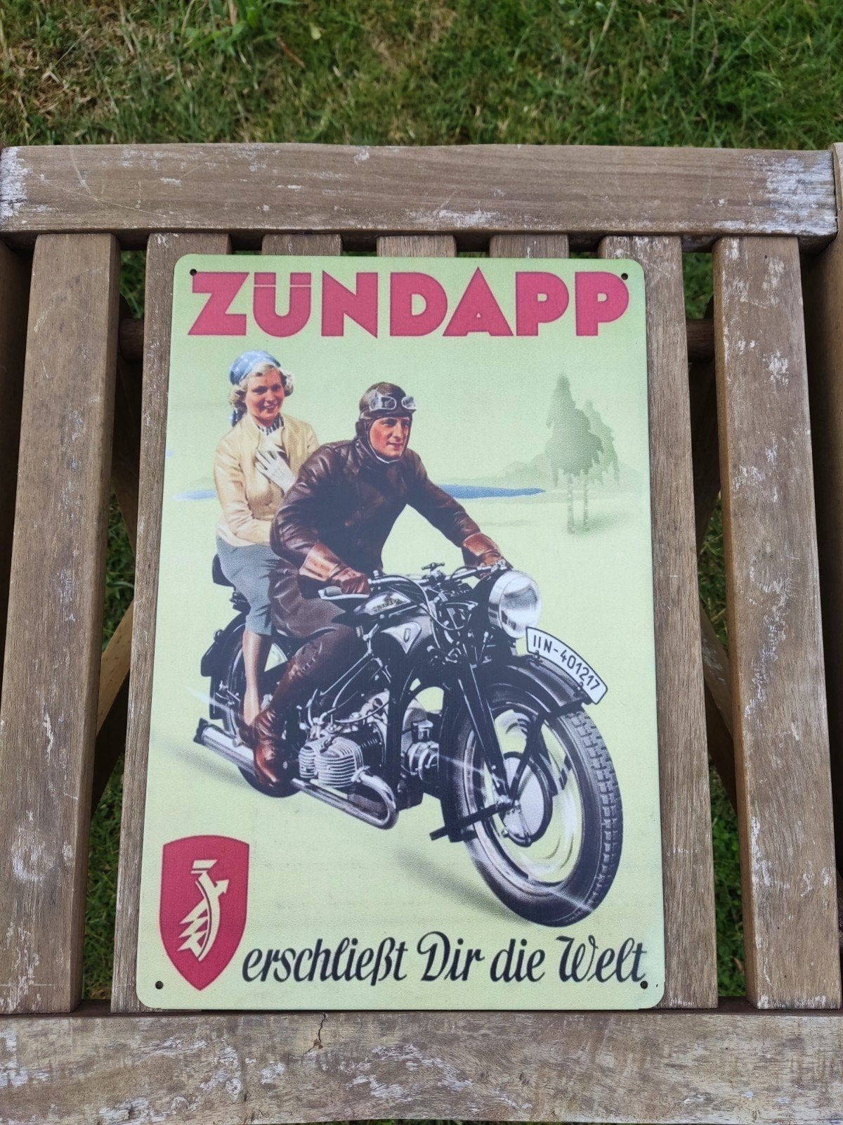 Zündapp moto metalen wandbord, Ophalen of Verzenden
