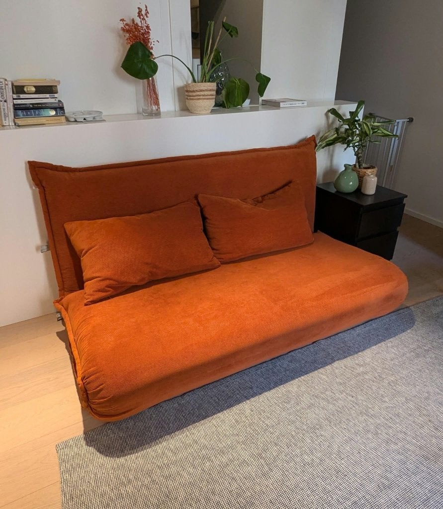 Sofa Maisons du Monde – 2 zit – Wordt bed – 1 jaar oud, 75 à 100 cm, Comme neuf, Enlèvement, Autres matériaux