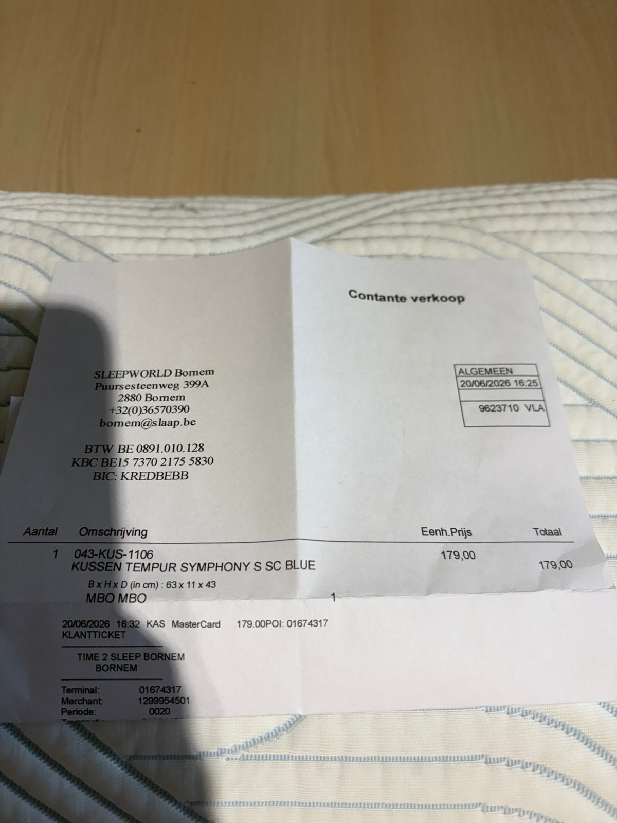 Tempur symphony S 63x11x43, Enlèvement, Comme neuf
