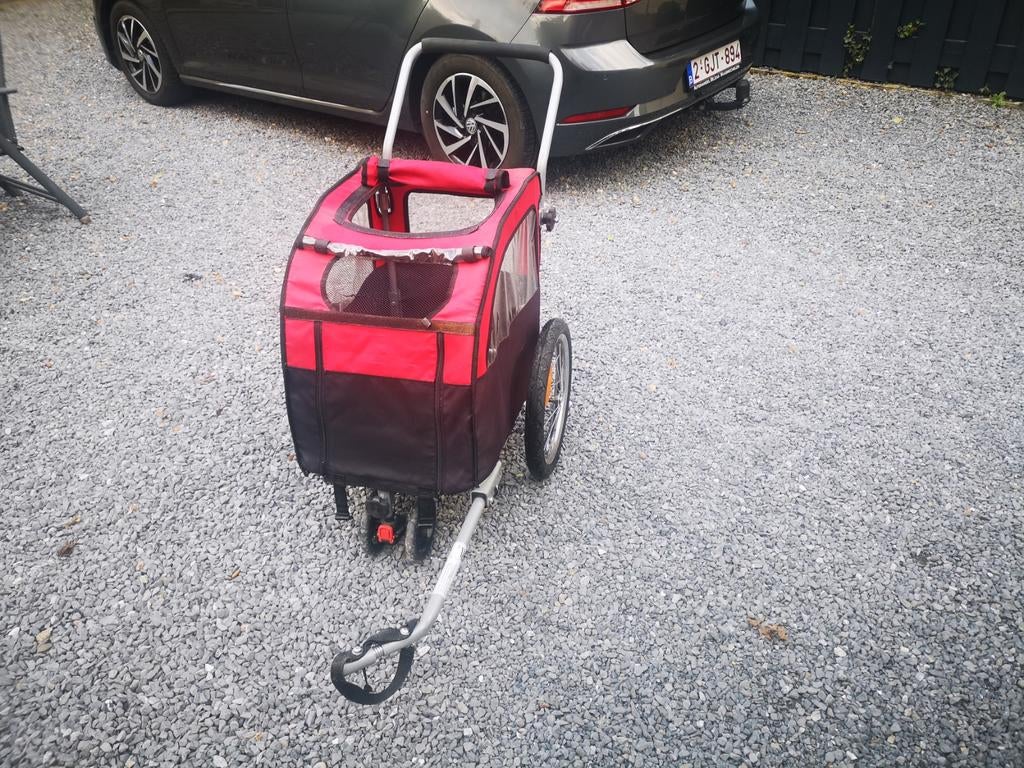 Hondenkar voor achter de fiets, Ophalen