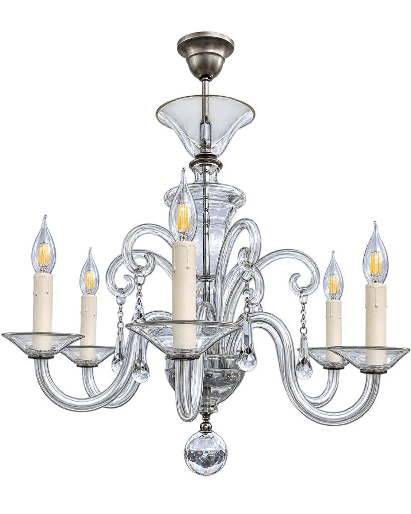 Lustre en verre, Intemporel, Comme neuf, Verre, Enlèvement