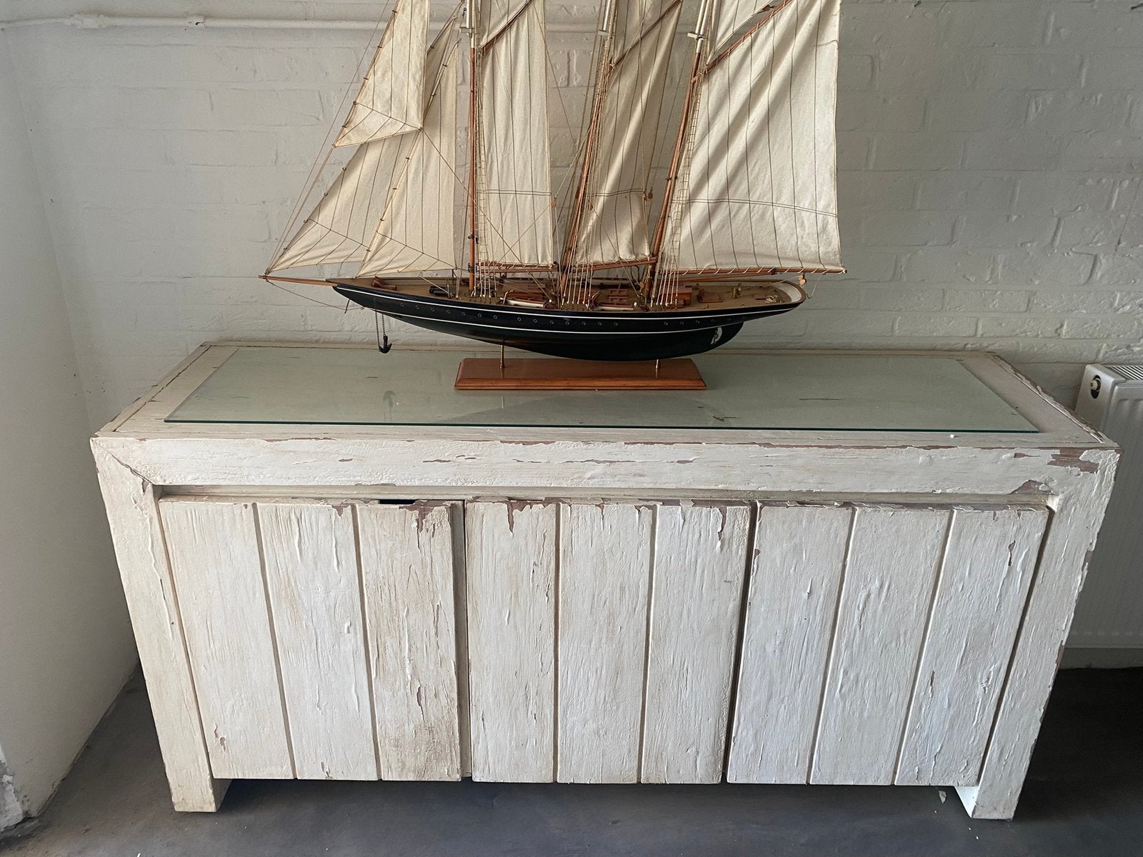 Dressoir beach look, Huis en Inrichting, Kasten | Buffetkasten, Ophalen, Zo goed als nieuw