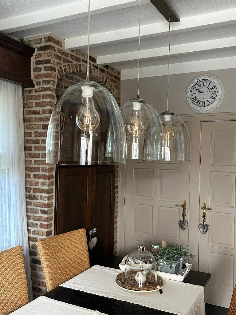 Keukenlamp, Ophalen, Zo goed als nieuw, Glas, E27 (groot)