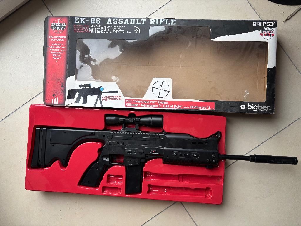 Accessoire PS3 : Fusil EK86 Assault, Sans fil, Pistolet, PlayStation 3, Enlèvement