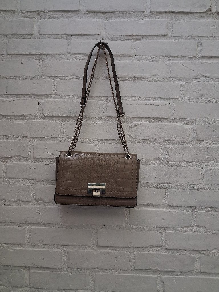 clutch in krokodillenleer-look, Handtassen en Accessoires, Tassen | Damestassen, Ophalen, Zo goed als nieuw, Avondtasje