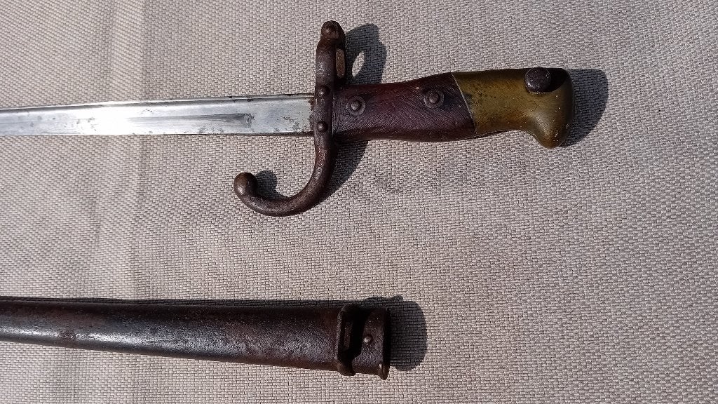 Franse bajonet GRAS St Etienne 1879, Verzamelen, Ophalen of Verzenden, Landmacht, Mes of Dolk