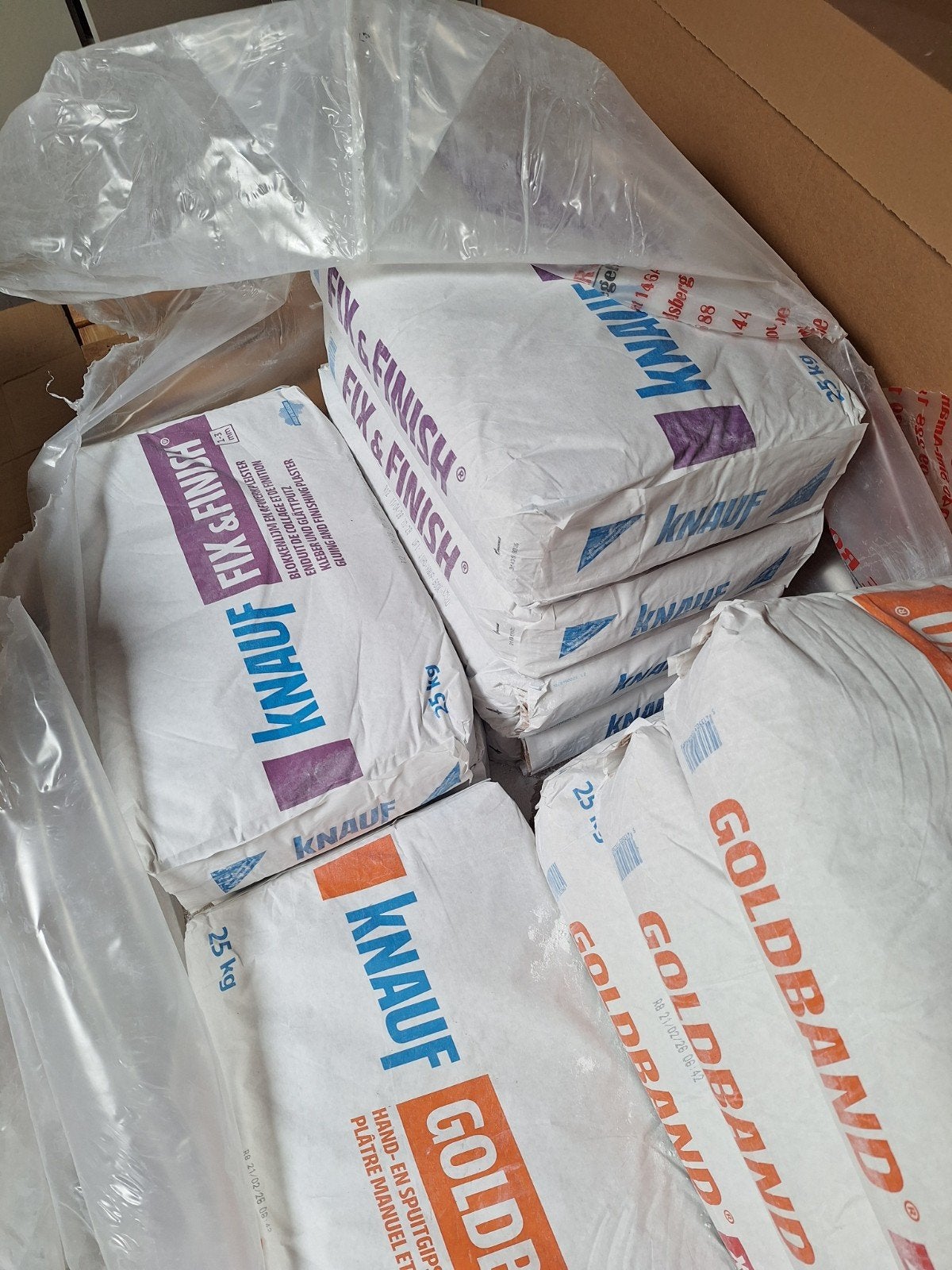 knauf goldband hand & spuitgips en Fix en finish, Ophalen, Nieuw