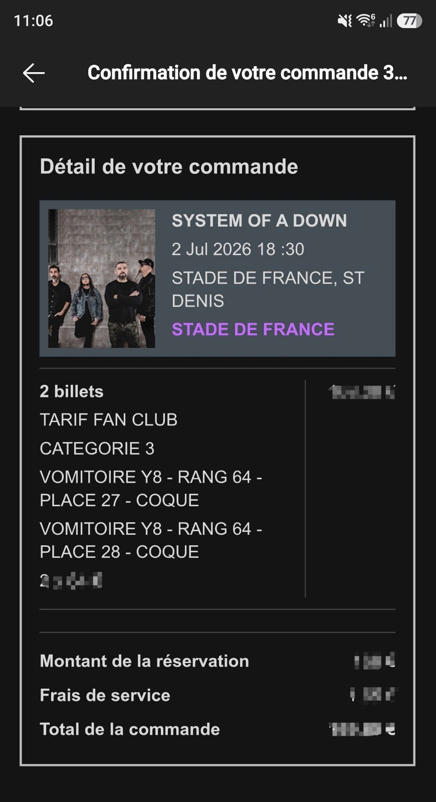 System of a down Paris 2 juillet sdf, Juillet