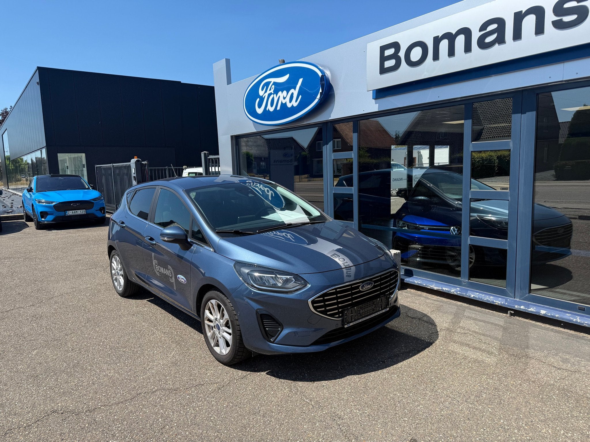 Ford Fiesta Titanium 1.0I MHEV 125PK VERLENGAR 02/29 100.000, Auto's, Voorwielaandrijving, Stof, Gebruikt, Blauw