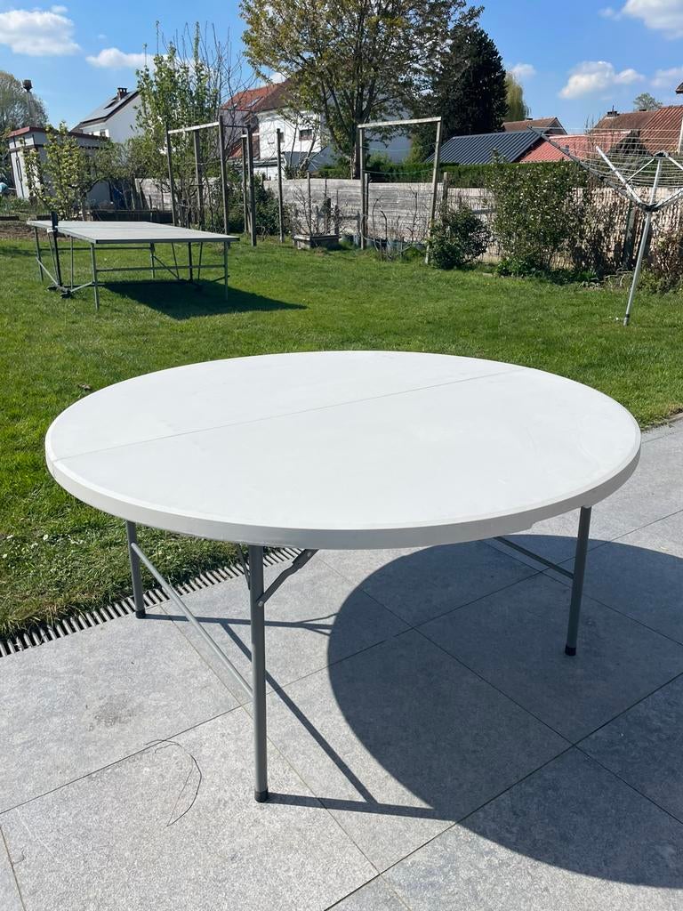 Table d’extérieur pliable ronde 152 cm x 74, Enlèvement, Comme neuf