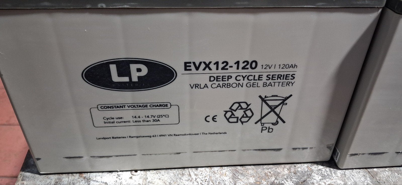 gel batterijen 2x120ah 6maand oud, Ophalen