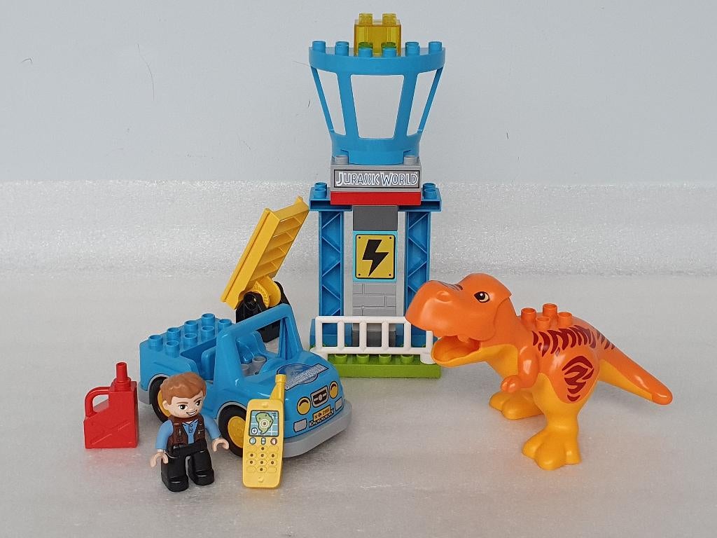 Lego Duplo 10880: Jurassic World - T-Rex Toren, Kinderen en Baby's, Speelgoed | Duplo en Lego, Gebruikt, Jurassic World, Ophalen of Verzenden