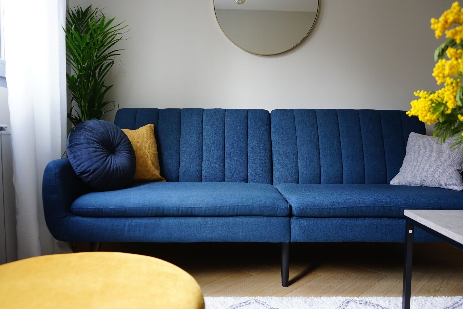 Fauteuil convertible Harndrup Jysk bleu, Maison & Meubles, Enlèvement